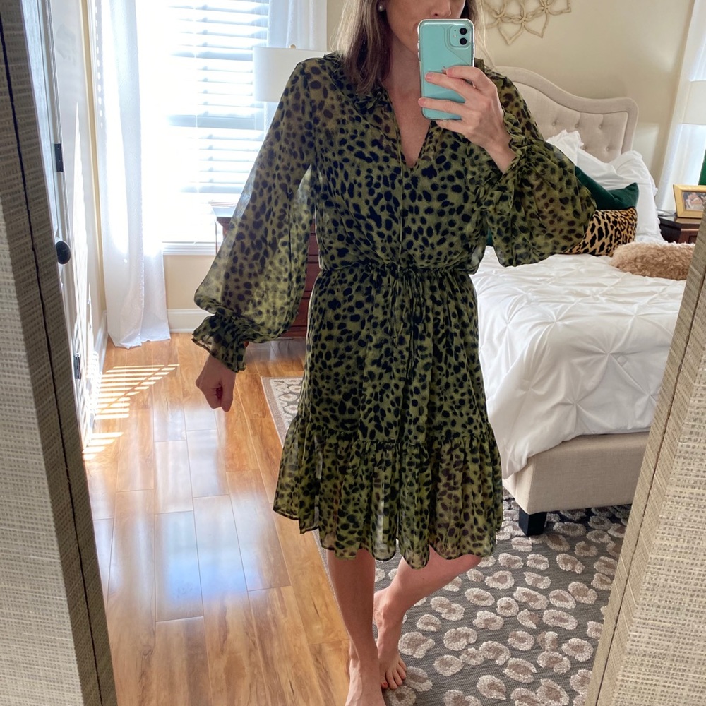 H&M leopard dress